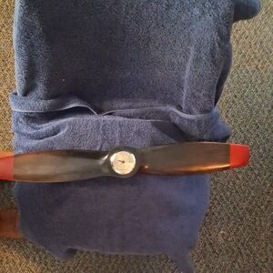 Decorative Wooden Propeller with Red Tips